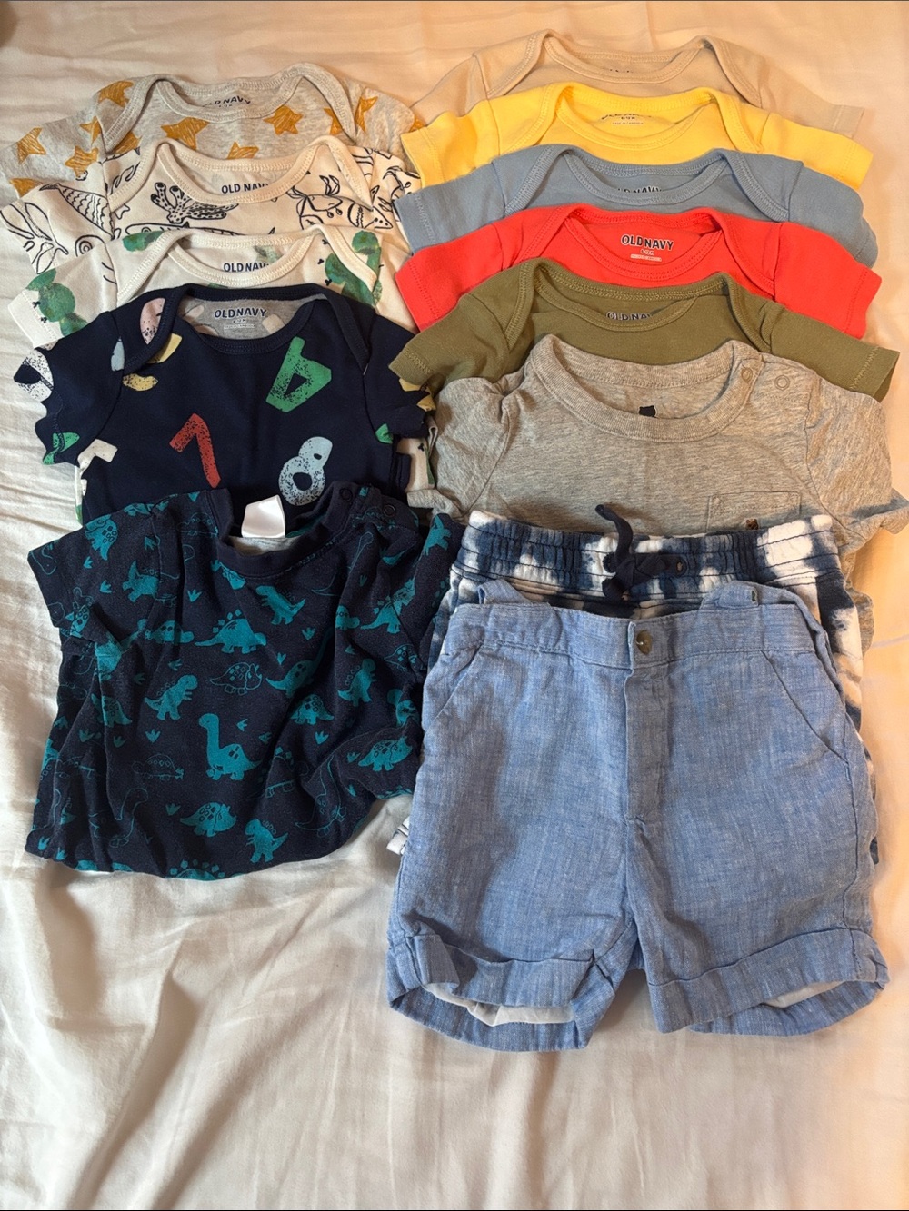 Summer Bodysuits & Shorts Bundle (6-12 Months)